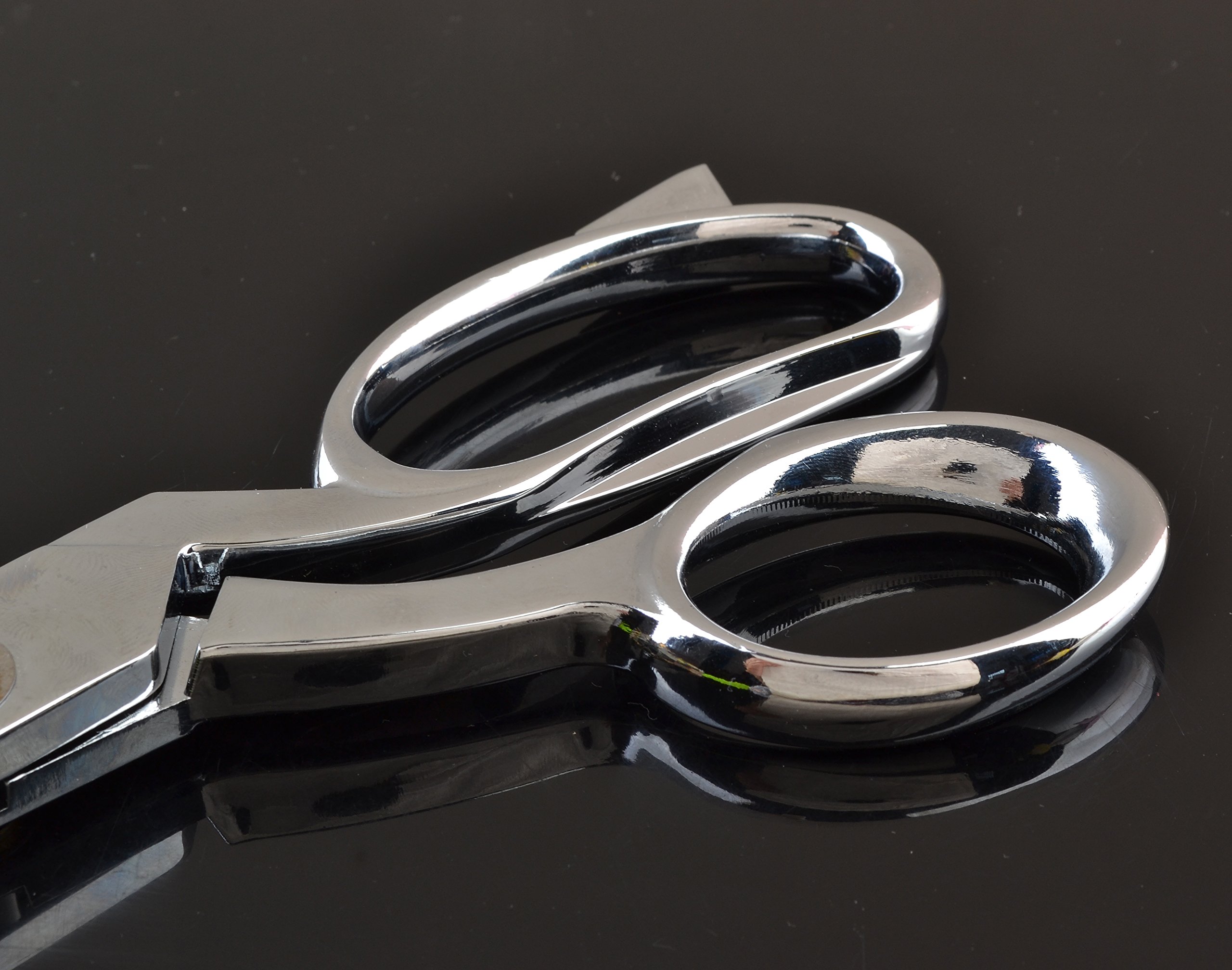 eZthings® Heavy Duty 10.5" Scissors For Cutting Fabric, Leather, and Raw Materials (10.5 Inch Silver) - Image 10