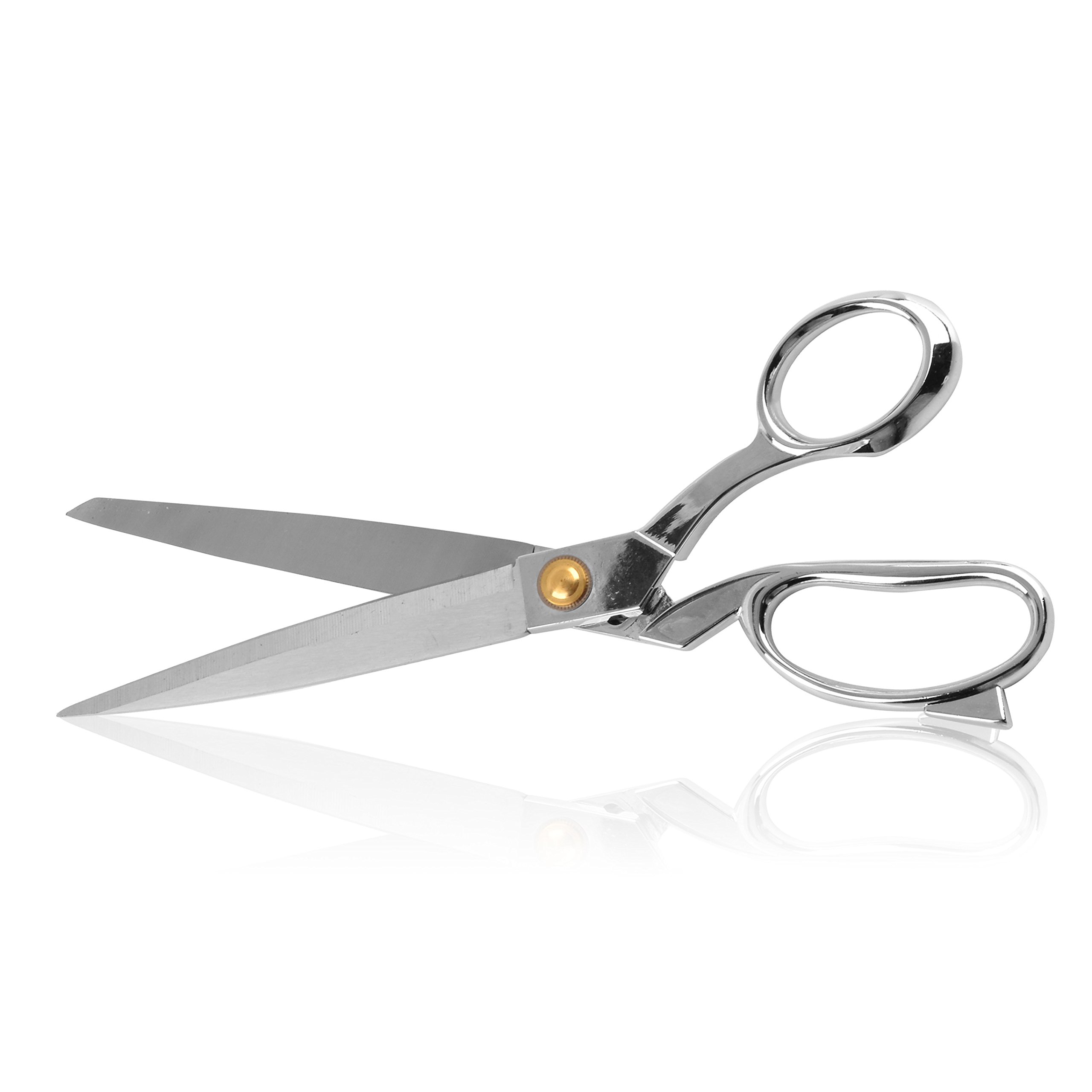 eZthings® Heavy Duty 10.5" Scissors For Cutting Fabric, Leather, and Raw Materials (10.5 Inch Silver) - Image 3