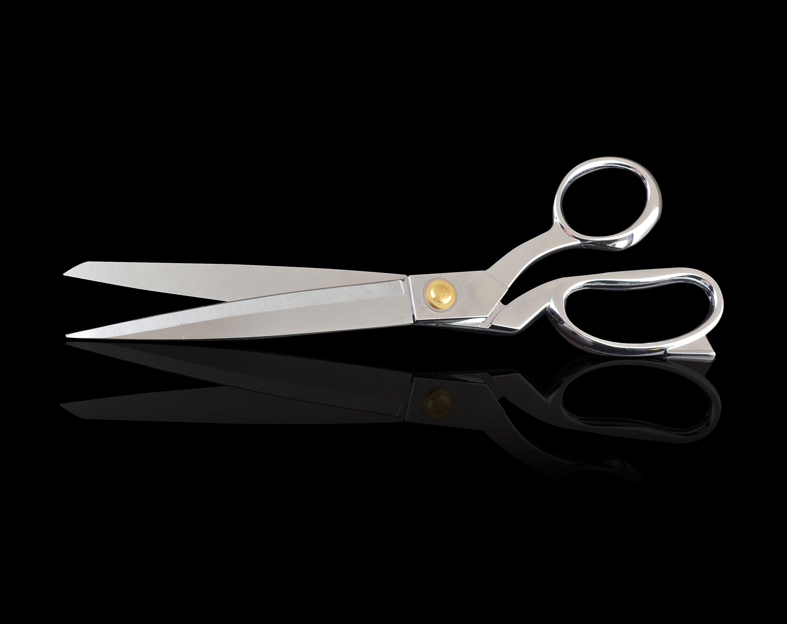 eZthings® Heavy Duty 10.5" Scissors For Cutting Fabric, Leather, and Raw Materials (10.5 Inch Silver) - Image 4