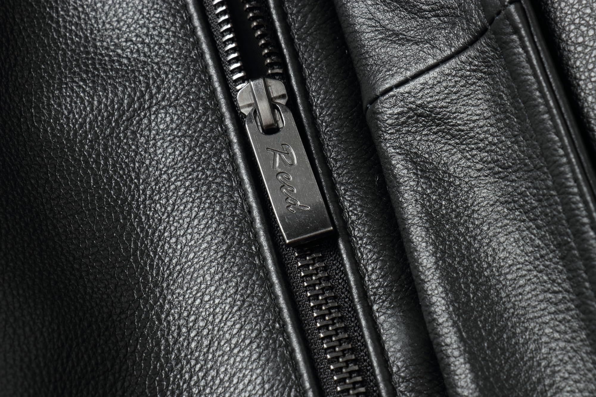 REED Men’s Luxury Leather Bomber Jacket – Genuine Leather American Style with Broad Shoulder Fit - Image 9