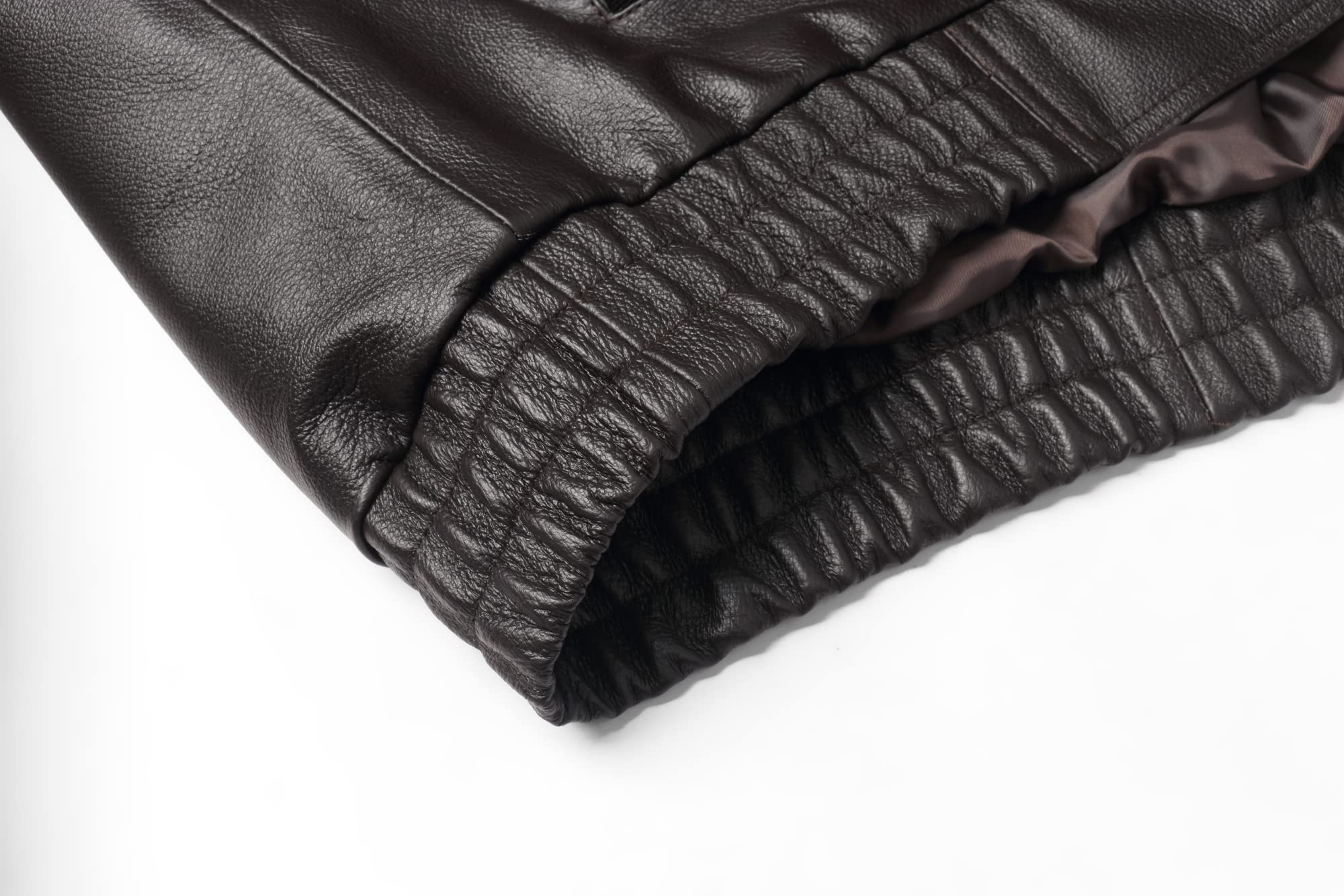 REED Men’s Luxury Leather Bomber Jacket – Genuine Leather American Style with Broad Shoulder Fit - Image 9