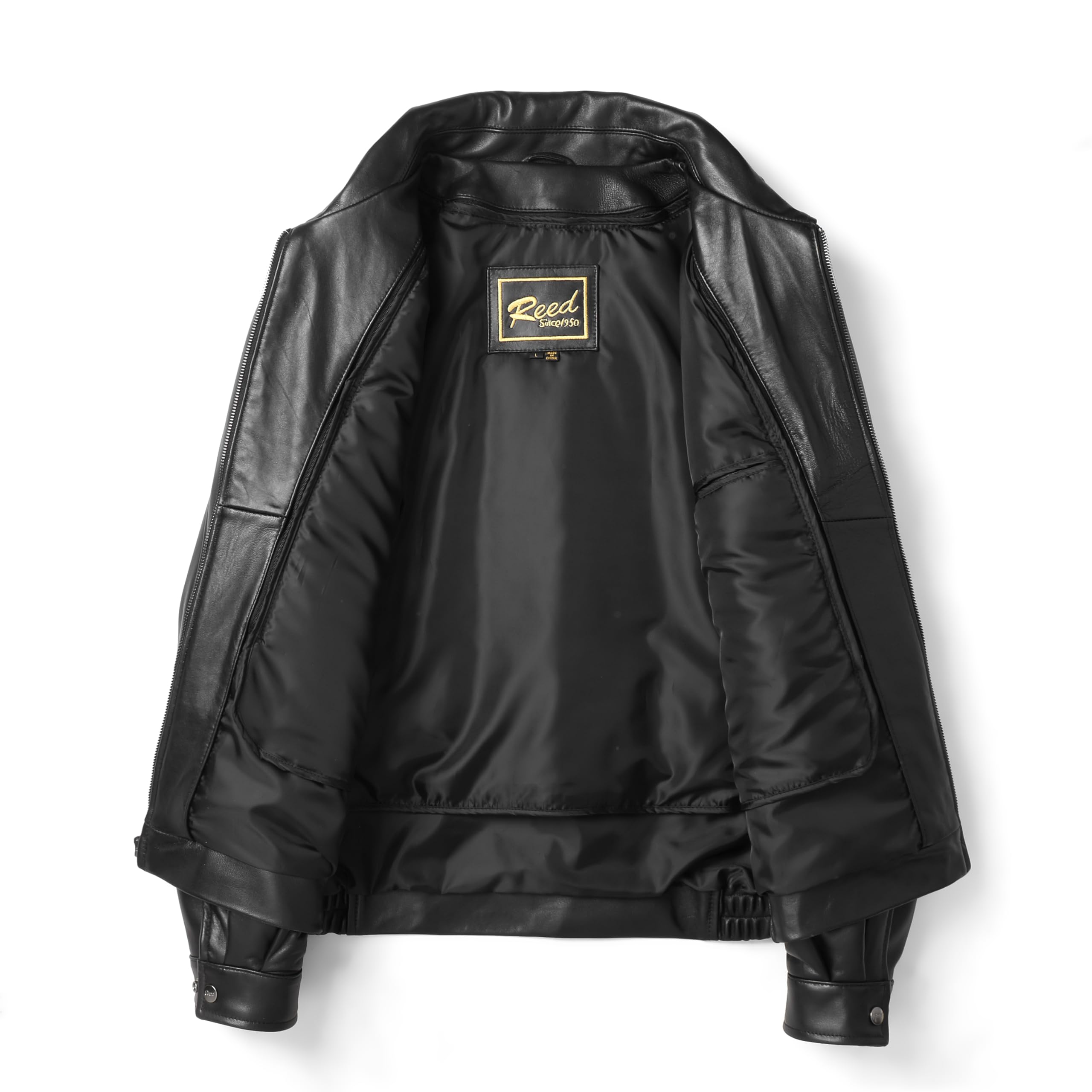 REED Men's New Zealand Lambskin Leather Jacket - Image 6